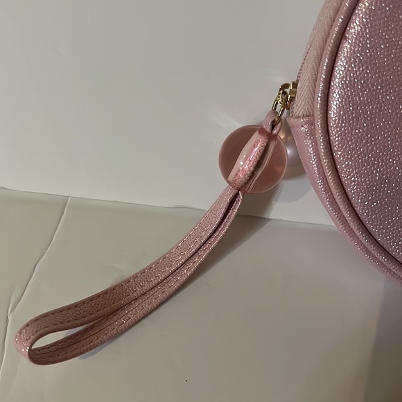 MAC Pink Sparkly Round Cosmetic Case - Picture 3 of 8